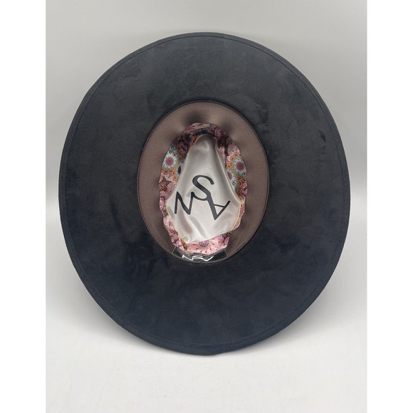 FREE PEOPLE x ASN Melrose Rancher Hat BLACK SUEDE W/ BRAIDED LEATHER BAND, SMALL main image 10